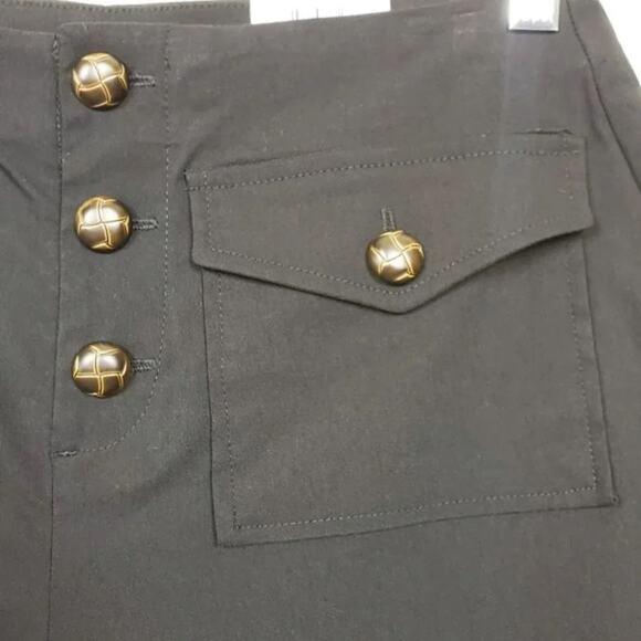 INC International Concepts Cropped Wide Leg Pants Black Women Size 6 High Rise - Picture 3 of 7